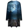 thumbnail image 3 of Robes d'Automne Grande Taille pour Femmes Col Rond Imprimé Halloween Manches Longues Coupe Ample, 3 of 4