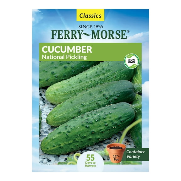 Ferry-Morse 820MG Cucumber National Pickling Annual Vegetable Seeds, Full Sun