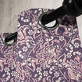 thumbnail image 3 of Ambesonne Vintage Grommet Curtain, Damask Inspired Floral Form, 50" x 72", Eggplant Coral Beige, 3 of 6