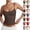 #02 Coffee, variant on Spaghetti Strap Tank Tops for Women Adjustable Straps Double Lined Camisole Tops Trendy Square Neck Sleeveless Tops Summer ,S,Coffee