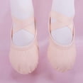 thumbnail image 3 of TFEOQRY Ballet Shoes for Girls Soft Sole Non Slip Elastic Straps Canvas Dance Slippers, 3 of 9