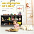 thumbnail image 2 of Pemberly Row Contemporary Kids 2-Shelf Wood Bookcase 5-Cube in Gray, 2 of 8