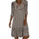 thumbnail image 1 of WILLBEST Vestidos de Lino para Mujer, Suéter Navideño para Mujer, Vestido Jersey Ligero Midi de Manga Larga con Cuello Redondo y Estampado Extragrande Chica, 1 of 3