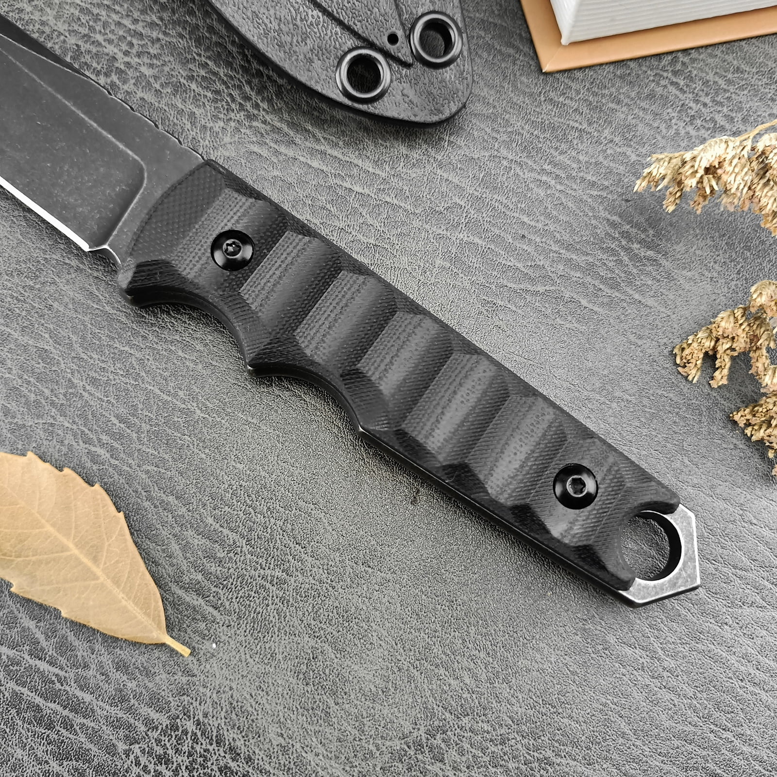 8" Outdoor Camping Hunting Survival Fixed Blade Fishing Knife with Kydex Sheath