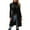 Black, variant on Women's Sleeveless Suede Long Vest Casual Lapel Open Front Duster Vest Color: Black Size: XL