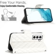 thumbnail image 6 of for Samsung Galaxy S23 Wallet Case, Elegant Card Holder Cash Slot PU Leather Kickstand Shoulder Strap Shockproof Protective Flip Women Girls Case Cover for Samsung Galaxy S23, White, 6 of 6