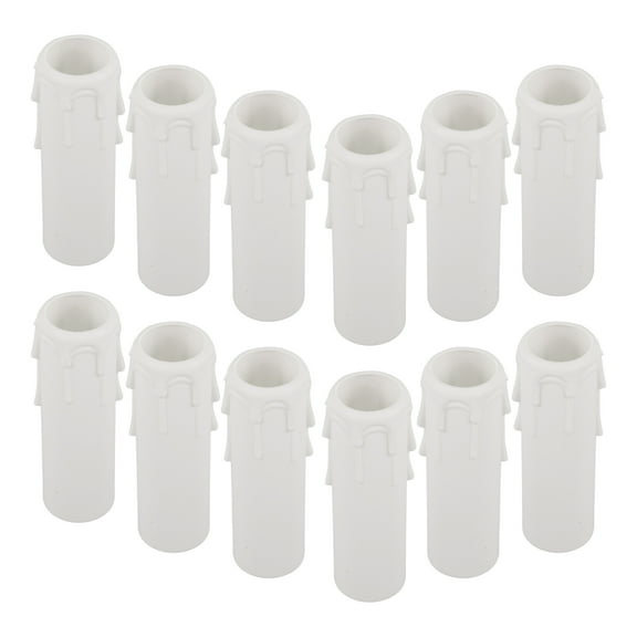 WORGEOUS  12 Pcs Candle Cover Red Lamp Taper Holders Chandelier Home Decor Riser White
