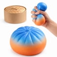 thumbnail image 2 of Rainbow Dumpling Squishy Stress Balls Bun Squeeze Ball Fidget Toys for Anxiety Stress Relief Party Favors Birthday Christmas Gifts, 2 of 3