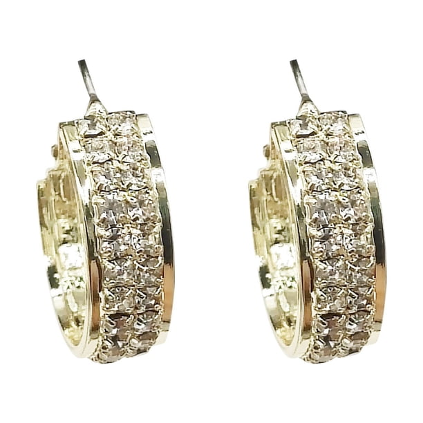 Rhinestone Pendientes para Chica Wrap Stud Ear Cuff para las mujeres Pendientes de aro de moda minimalista Dainty Tiny Ear Wrap Cuff Piercing Studs Earrings