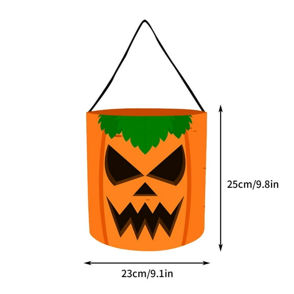 Herrnalise Halloween Reusable Canvas Bags for Trick or Treating 9.8” x 9.1” Halloween Candy Bags Snacks Goodie Gift Tote Bag for Kids Party