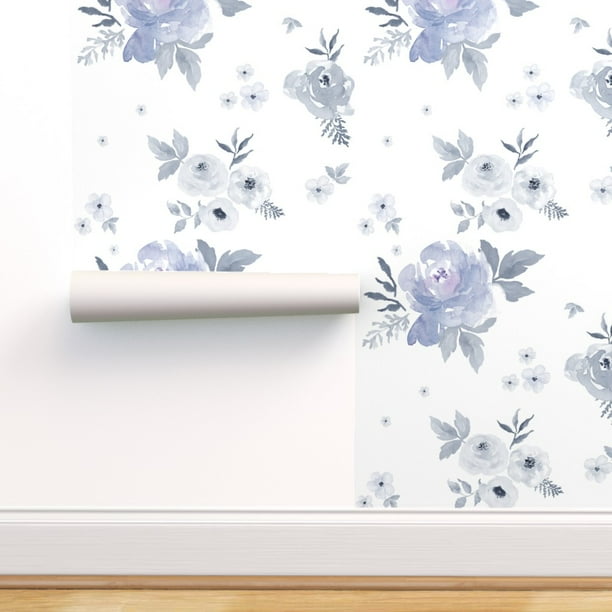 Peel-and-Stick Removable Wallpaper Shabby Chic Roses Floral Watercolor