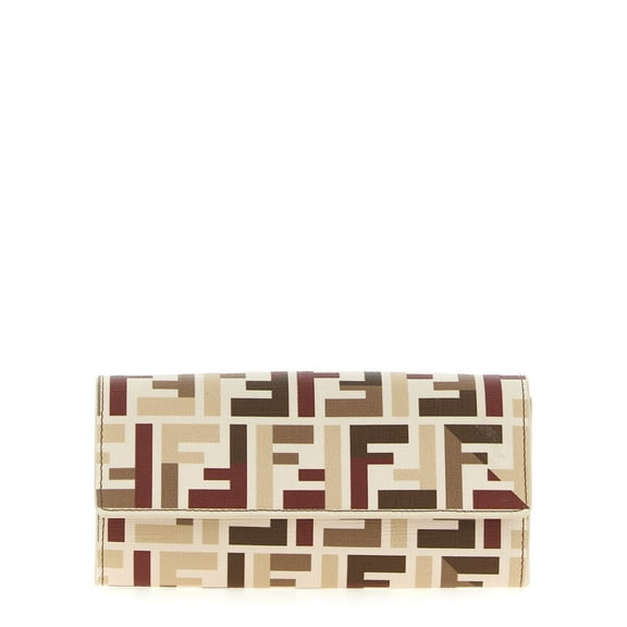 Fendi Women's Continental Roma' Wallet On Chain Neutrals