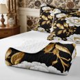 thumbnail image 4 of Manfei Vintage Peony Bloom Twin Quilt Set 2 Pieces,Oriental Floral Twin Coverlet Set,1 Bedspread and 1 Pillowcase, 4 of 7