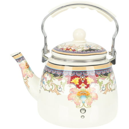 

Enamel Teakettle Vintage Water Boiling Kettle Pot Gas Stove Enamel Teapot for Home Office