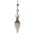 thumbnail image 3 of Spencer Natural Quartz 7 Chakra Crystal Reiki Gemstone Orgone Pendulum Chain Pendant with Box, 3 of 9