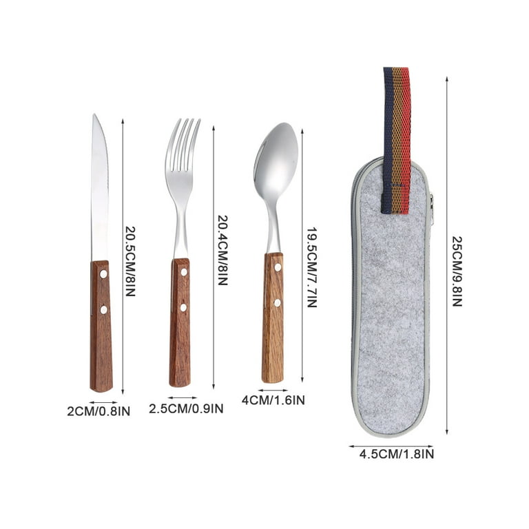 1 Set Cutlery Set Cutter Fork Spoon Set Portable Utensils Plastic Fork  Spoons Knife Camping Cutlery