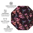 thumbnail image 3 of Fuzoiu Humming Bird And Tropical Print Leather Coasters Set,Drink Coasters Set of 4,for Tabletop Protection, Durable PVC Coasters,Home Décor and Housewarming Gift-Octagon, 3 of 6