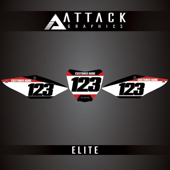 Attack Graphics Elite Number Plate Backgrounds for Honda CRF250RX 2020