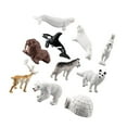 thumbnail image 1 of 10x Statues Miniatures Modèle Réaliste Arctic Animal Décoration de Bureau à Domicile, 1 of 9