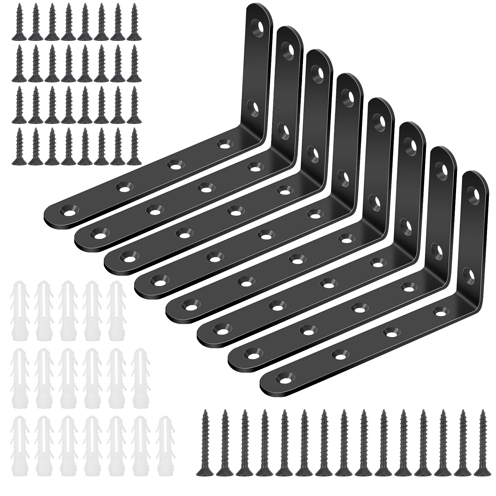Sixwipe Heavy Duty Steel L-Bracket Shelf Support (8 Pack) photo 1