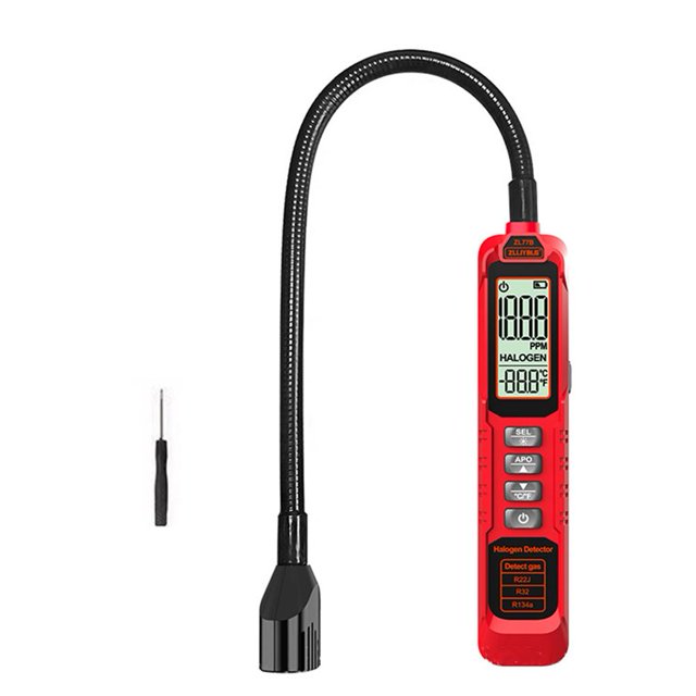 Testeur de Fuite de Gaz Réfrigérant ZL77 0-1000PPM Conditionnement CFC HC HVAC HFC Réfrigérant HCFC H9M9 HFO