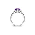 thumbnail image 4 of 1.40 Carat (Ctw) Heart Amethyst Promise Ring Carat (Ctw) in Sterling Silver for Women, 4 of 5