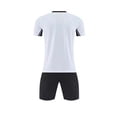 thumbnail image 5 of Amidoa Boys Summer Athletic 2 Piece Outfits Performance CrewNeck Short Sleeve and Elastic Waist Active Casual Short Kids Clothing Set White Size M, 5 of 6