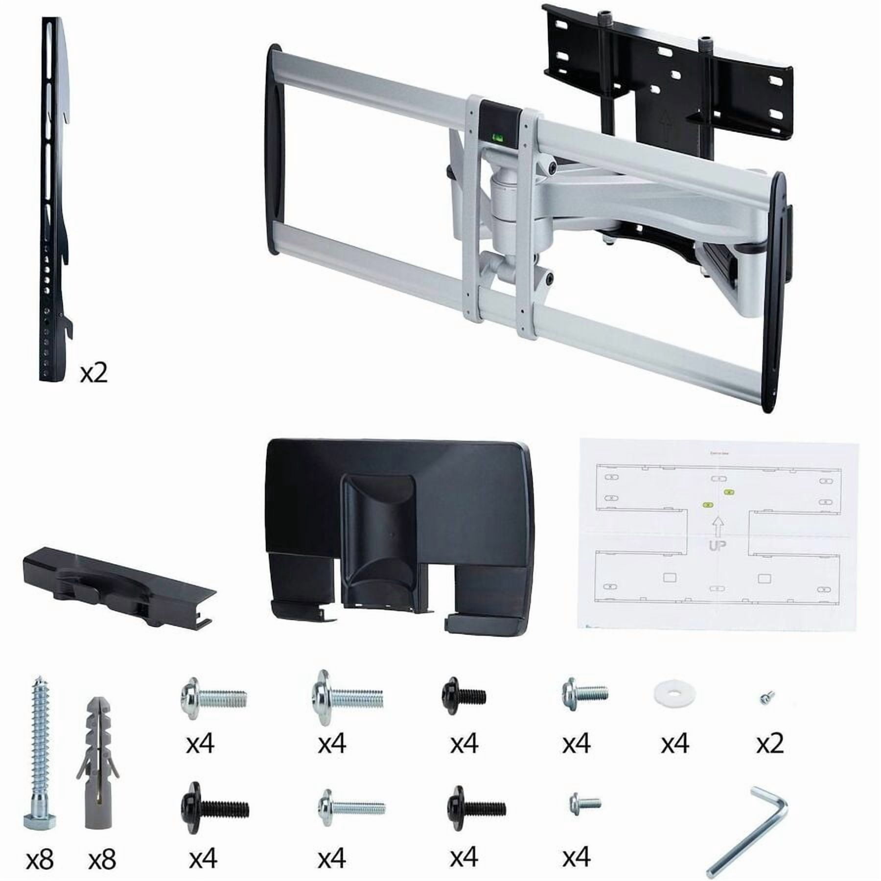 StarTech Heavy-Duty Articulating TV Wall Mount for up to 100-inch and 187.4lb/85kg Flat Screens, VESA, Low-Profile Bracket, TAA