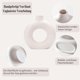 thumbnail image 3 of White Donut Vase Hollow Ceramic Vase for Flowers Handmade Minimalist Boho ins Style Modern Home Decor for Wedding Dinner Table Party Bedroom(M), 3 of 4