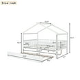 thumbnail image 5 of Triple Tree Kids Full Modern Wood MDF Novelty Beds, White, 5 of 8
