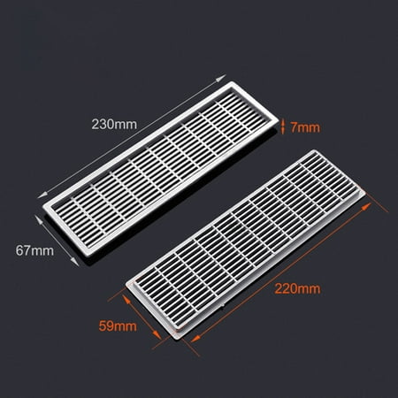 

60mm ABS Rectangular Cabinet Wardrobe Air Vent Grille Ventilation-Cover