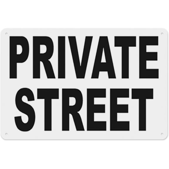 Private Street Sign 8"x12" - Aluminum Tin Warning for Home Outdoor Garden, Durable Traffic Decor for Neighborhood