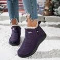 thumbnail image 2 of DeHolifer Boots for Women Plus-Size Fleece-Lined Thick-Soled Warm Comfortable Snow Boots with Zipper, 2 of 8