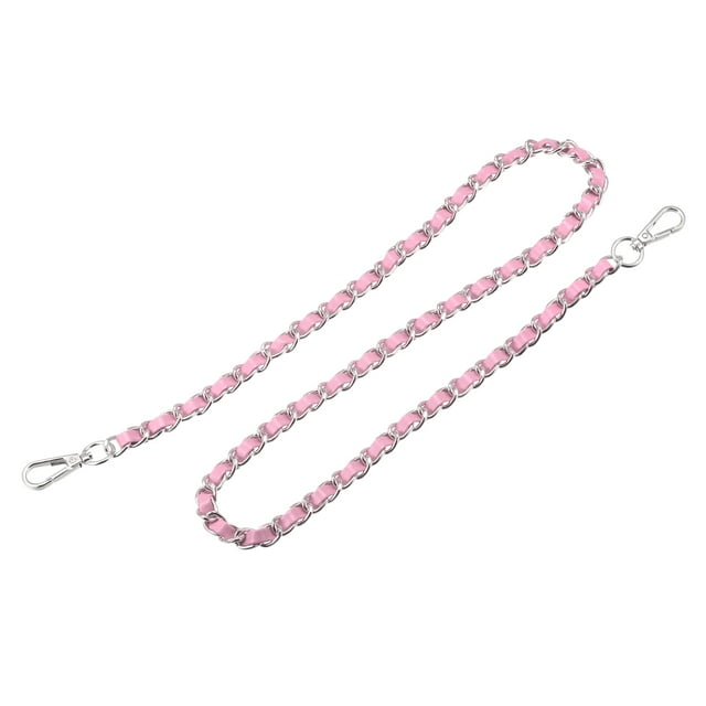 Unique Bargains Purse Chain Strap, 32' Purse Strap Shoulder Bag Replacement Strap, Pink&Silver