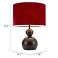 thumbnail image 6 of Shobu Table Lamp Red Table Lamp, Modern Style, Dimmable, Steel, Lighting Table Lamps, 6 of 6