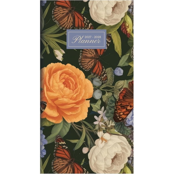 TF Publishing 2027-2028 Vintage Blooms Small Monthly Pocket Planner