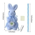 thumbnail image 3 of Orangide Easter Decor, Foam Flocked Bunny Tabletop Decorations, Flocking Bunny Figurine with Sunflower Moss Rabbit Tabletop Ornament with Bow tie for Spring Home Office Table Decor, 3 of 6