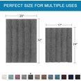 thumbnail image 2 of Grey Bathroom Rug Set Bath Mats, 2 Piece Bath Mats for Bathroom Non Slip Thick Soft Chenille Striped Bath Rug Set, Bath Mats for Bathroom Sets (Grey, 20" x 32"/17" x 24"), 2 of 6