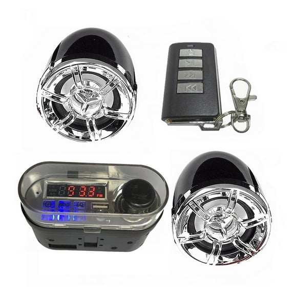 DC 12V Motorcycle Bluetooth Speaker Stereo Au-dio System Waterproof Handsfree TF FM Radio USB Fast Charger ,Excellent Sound Quality