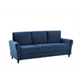 thumbnail image 4 of Uspridefurniture Corel Flared Arm Dark Blue Velvet 2Pcs Living Room Set, Sofa and Loveseat, 4 of 6