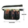 thumbnail image 5 of Heldig Tool belt, tool bag 600D Oxford, belt pouch with multi-pocket for gardening construction workers mechanics men women (green / black)B, 5 of 9