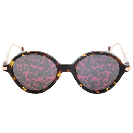 Christian Dior Umbrage OX3TN Sunglasses | Tortoise/Pink Temples & Purple Patterned Lens
