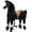 Horse Black, variant on DEYGIA Ride on Alpaca Toys for Kids, Ride on Toy for 4 to 9 Years Old, 36.6'' Height Riding Horse Rider Mechanical Walking Action Toys, No Battery or Electricity, Max Load 165LBS