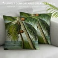 thumbnail image 3 of Chilfamy  Tropical Palm Tree Throw Pillow Covers Vintage Green Decorative Pillows Case Outdoor Cushion Covers for Couch Sofa Bed Home Decor White, 3 of 5