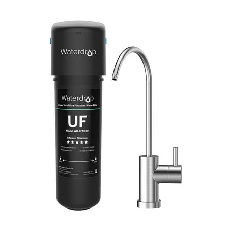 

Waterdrop 10UB-UF 0.01 μm Ultra Filtration Under Sink Water Filter System for Baçtёria Reduction 8K Gallons Chlorine Reduction Capacity with Dedicated Faucet USA Tech
