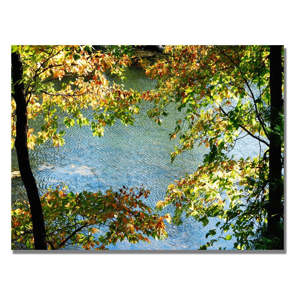 Trademark Art "Early Fall Along the River" Canvas Art by Kurt Shaffer