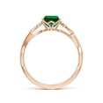 thumbnail image 2 of ANGARA Lab Grown 1.5 Ct Nature-Inspired Emerald Floral Engagement Ring for Women in 14K Rose Gold (Size-8x6mm) | May Birthstone, Anniversary, Jewelry Gift for Women | Lab-Grown Emerald Ring, 2 of 9