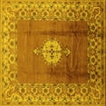 thumbnail image 1 of Ahgly Company Machine Washable Indoor Square Oriental Yellow Industrial Area Rugs, 3' Square, 1 of 4