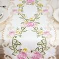thumbnail image 4 of Current Rose Table Runner - 13 x 72-Inch Indoor & Outdoor Dining Decorations, Embroidered Home Decor, Holiday Centerpiece, Machine Washable Polyester, 4 of 4