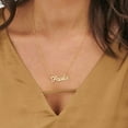 thumbnail image 4 of SuperJeweler Nicole Nameplate Necklace in Gold, 16 inches All Names Available for Women, 4 of 7